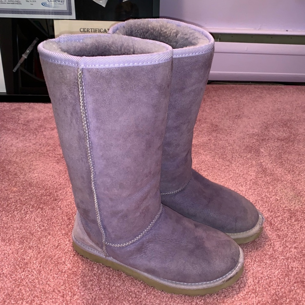 UGG Tall Classic Boots in Lilac Purple with Tan Soles